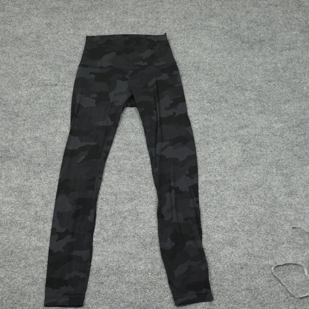 Lululemon Leggings Womens 4 Black Camo Align High Rise 25" Nulu Yoga Pants